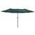 Outsunny 4.6m Garden Parasol Double-Sided Sun Umbrella Patio Market Shelter Canopy Shade Outdoor Green