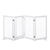 PawHut Wooden Freestanding Pet Gate 4 Panels 91cm Foldable Dog Safety Fence with 2 Support Feet Walk-through Door for Doorway Stairs White