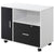 HOMCOM Filing Cabinet with Lockable Drawer, Mobile File Cabinet with 4 Wheels and Shelf, Printer Stand for Hanging A4 and Letter Sized Files, Home Office, Black and White