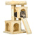 PawHut Deluxe Cat Activity Centre: Sisal Rest & Play with 2 Cosy Houses, Cream White