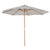 Outsunny 3m Fir Wooden Garden Parasol Bamboo Sun Shade Patio Outdoor Umbrella Canopy, Grey