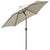 Outsunny Garden Parasol 2.7m Patio Umbrella with Tilt and Crank Mechanism, Aluminium Frame, Cream White