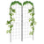 Outsunny Metal Trellis Set of 2, Garden Trellis for Climbing Plants Support Frames, Floral Design