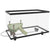 PawHut 28L Glass Turtle Tank Aquarium with Basking Platform, Easy-Drain, Strip Patch Thermometer