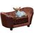 PawHut Pet Sofa Chair with Legs, Extra Small Dog & Cat Couch, Soft Cushioned, Brown, 68.5 x 40.5 x 40.5 cm