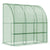 Outsunny Outdoor Walk-In Lean to Wall Tunnel Greenhouse with Zippered Roll Up Door PE Cover Green 214L x 120W x 215Hcm