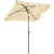 Outsunny Rectangular Parasol: Aluminium Patio Umbrella with Tilt, 2M x 1.25M, Beige