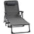 Outsunny Garden Lounger, Mesh Fabric Lounge Chair, 7-Reclining Position Sleeping Bed w/ Pillow & Cup Holder or Poolside, 94H x 72W x 159D, Dark Grey