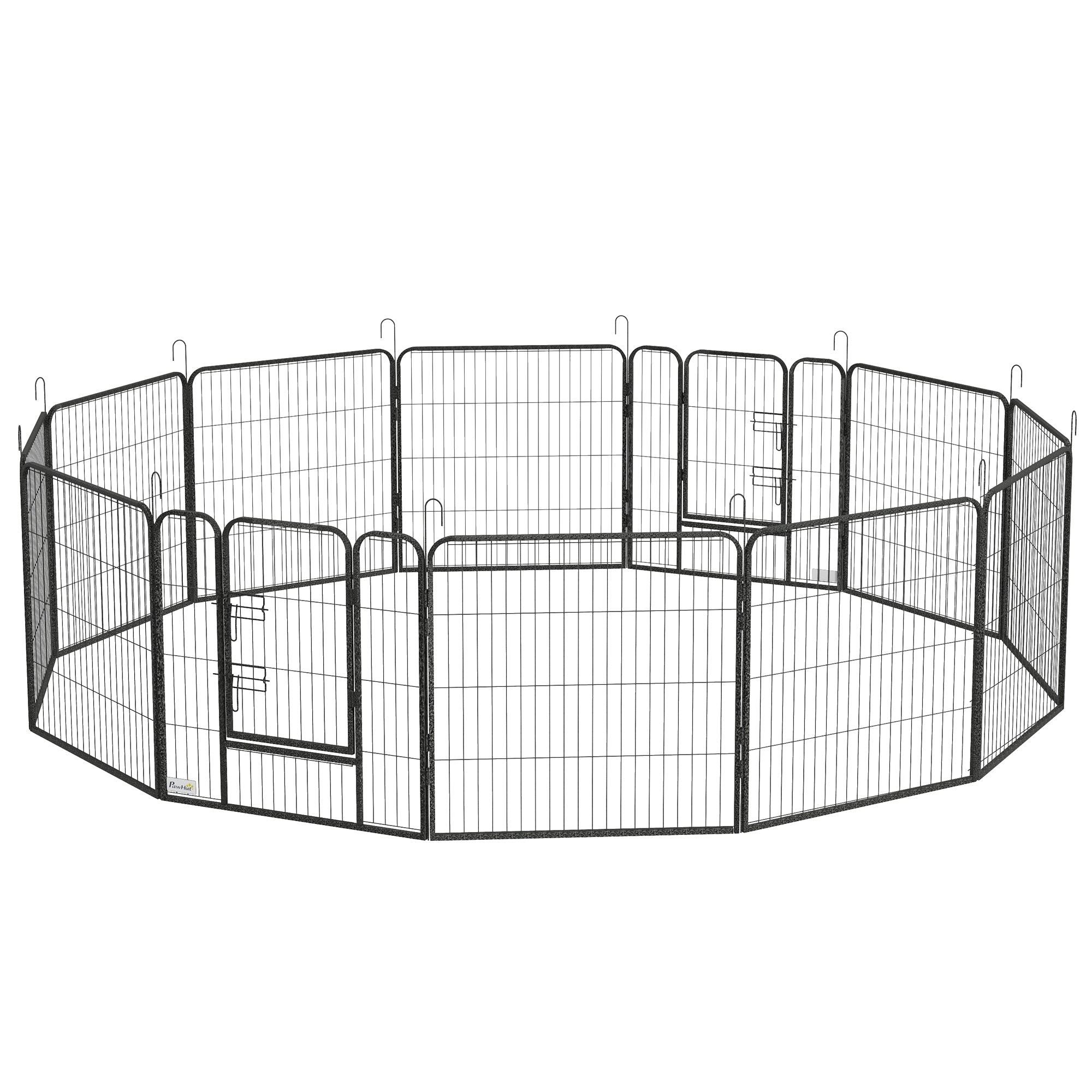 PawHut Heavy Duty 12 Panel Puppy Playpen, Versatile Pet Exercise Pen for Small/Medium Dogs, Indoor/Outdoor Use