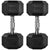 HOMCOM Fitness Fortifiers: 2x15kg Rubber Hex Dumbbells, Non-Slip Grip for Home Gym Workouts, Jet Black