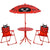 Outsunny Kids Folding Picnic Table and Chairs Set Ladybug Pattern Outdoor w/ Parasol