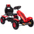 HOMCOM Go Kart for Kids, Pedal Powered Ride On, Adjustable Seat, Pneumatic Tyres, Handbrake, for 5-12 Years, Red