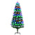 HOMCOM 6FT Pre-Lit Artificial Christmas Tree w/ Fibre Optic Baubles Fitted Star LED Light Holiday Home Xmas Decoration-Green