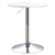 HOMCOM Adjustable Bar Table, 妗?0cm, Round Bistro Table with Swivel Top, Metal Frame, Stylish for Kitchen, White