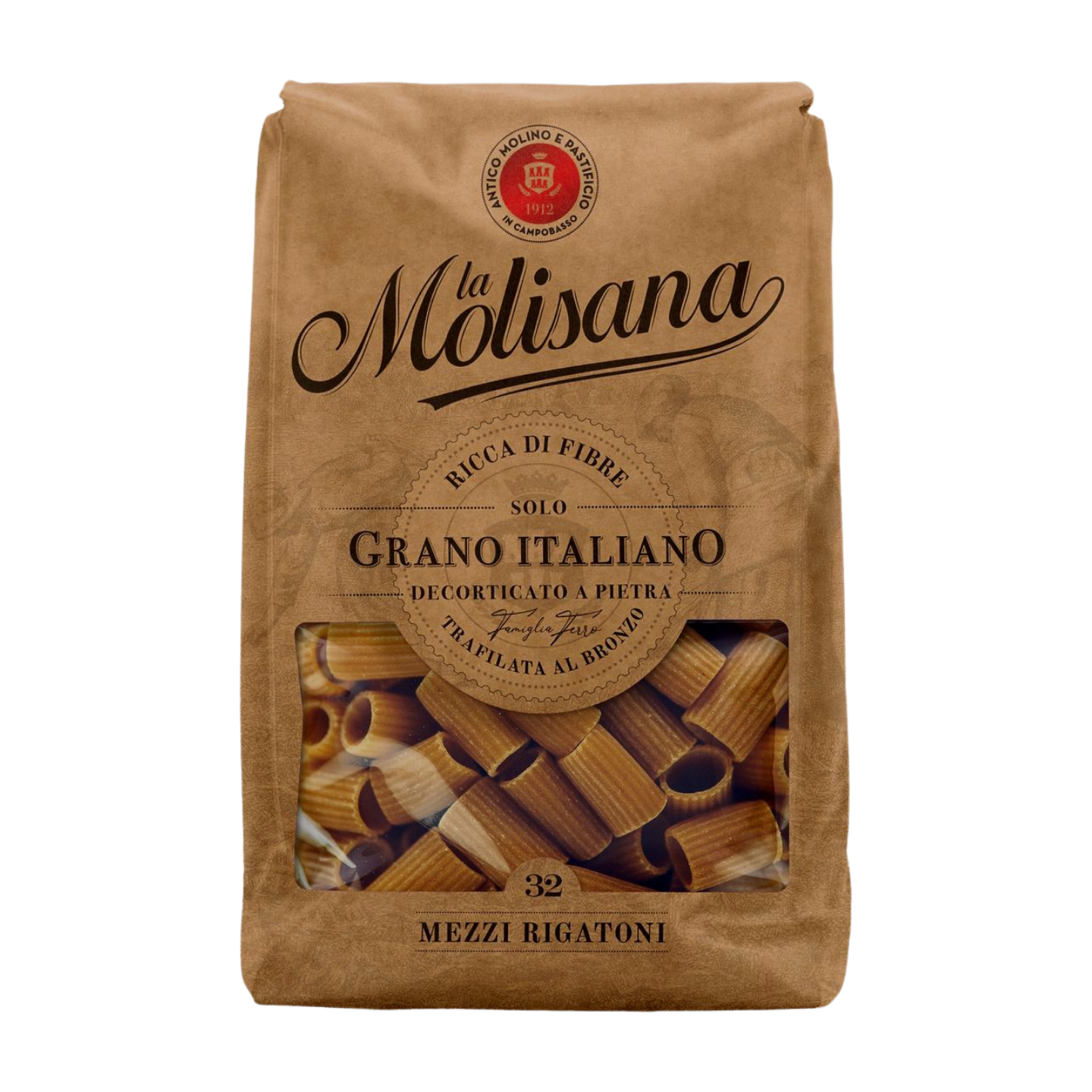 La Molisana Whole Wheat Mezzi Rigatoni No. 32 (500g)