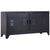 HOMCOM Industrial TV Cabinet Stand Media Center Steel Shelf Doors Storage System DVD Recorder Receiver Unit - Black