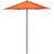 Outsunny Patio Parasol, 2m Outdoor Sun Shade with 6 Ribs for Garden, Balcony, Bench, Orange