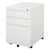 Vinsetto 3-Drawer Mobile Vertical File Cabinet, Lockable Mobile Vertical File Cabinet, Under Desk Rolling Storage Cabinet, White