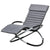 Outsunny Folding Orbital Rocking Lounger, Anti-Drop with Removable Mat, 2-in-1 Design, 145x74x86cm, Black/Grey