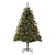 HOMCOM 1.5m Prelit Christmas Tree Artificial Tree, Metal Stand-Green