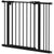 PawHut Metal 74-87cm Wide Adjustable Dog Gate Black