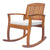 Outsunny Rocking Chair, Acacia Wood, Indoor/Outdoor Use with Cushion, Traditional Design