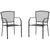 Outsunny Set of 2 Garden Chairs Metal Garden Dining Chairs 2 Seater Outdoor Furniture for Patio, Park, Porch and Lawn, Grey