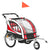 HOMCOM Child Bike Trailer Baby Bicycle Trailer 360° Rotatable for 2 Kids with Steel Frame LED Red