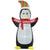 HOMCOM 243cm Inflatable Penguin Holding Merry Christmas Banner Holiday Yard Decoration with LED Lights, Indoor Outdoor Lawn Blow Up Decor