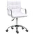 Vinsetto Office Chair: Mid Back PU Leather, Swivel, Height Adjustable with Arms & Wheels, Comfortable, White