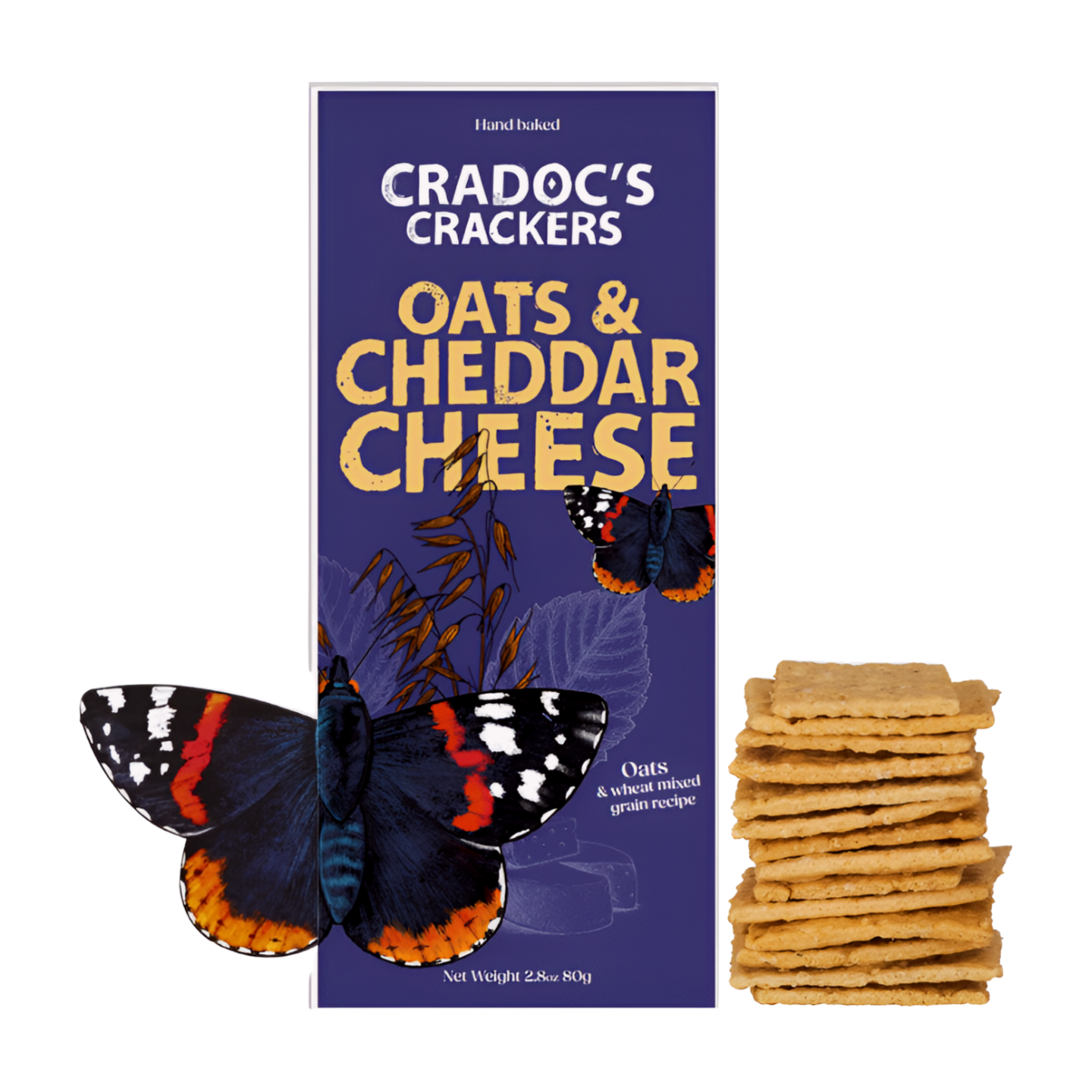 Cradoc's Oats & Cheddar Cheese Crackers (80g)