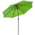 Outsunny 2.7M Patio Parasol Sun Umbrella, Tilt Shade Shelter Canopy with Crank 8 Ribs Aluminium Frame, Light Green