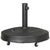 Outsunny Resin Parasol Base: Wheeled Wonder for Outdoor Umbrellas, Retractable Handles, Fits 38-48mm Poles, Jet Black