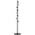 HOMCOM Hall Tree Coat Rack, Free Standing with 8 Round Hooks, Marble Base Entryway Stand for Clothes & Accessories, Black