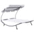 Outsunny Patio Double Hammock Sun Lounger Bed w/ Canopy Shelter, Wheels & 2 Pillows, White