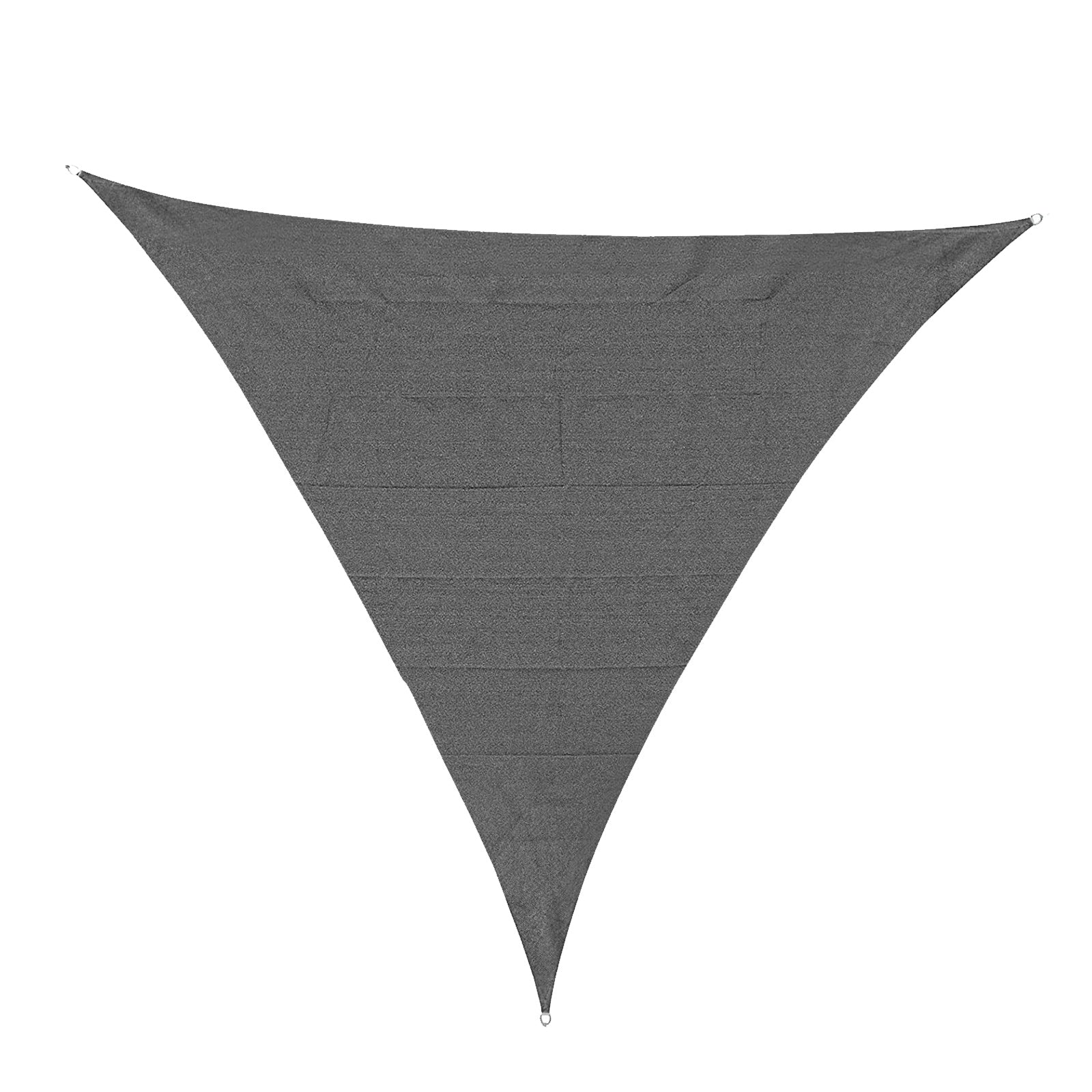 Outsunny Triangle Garden Sun Shade Sail, UV Protection Canopy with Steel Rings, Ropes, Outdoor Patio Shelter, Grey