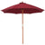 Outsunny Parasol Perfection: 2.5m Wooden Garden Sunshade, Top-Vented Patio Umbrella, Vinous Red Hue