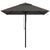 Outsunny Garden Parasol Umbrella with Air Vent, Outdoor Market Table Sunshade Canopy with Decorative Edging, Grey