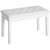 HOMCOM Dressing Table Stool with Storage, PU Leather Padded Piano Bench, 76x36x50cm, White