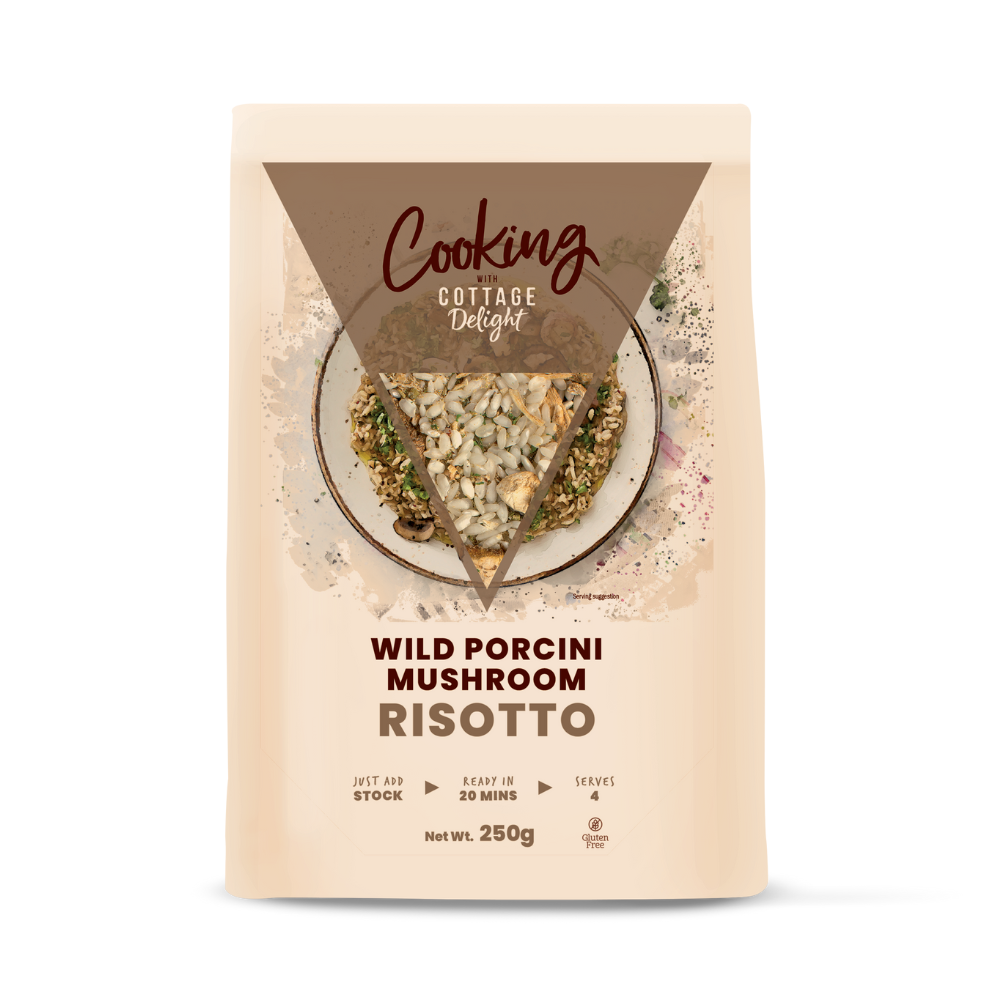 Cooking with Cottage Delight Wild Porcini Mushroom Risotto (250g)