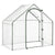 Outsunny Walk In PVC Greenhouse Garden Outdoor Flower Planter Steel Frame w/ Zipped Door & Window 180 x 100 x 168CM White