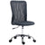 Vinsetto Mesh Study Chair, Armless Computer Desk Chair with Adjustable Height & Swivel Wheels, Dark Grey