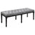 HOMCOM Fabric Bed End Bench Velvet Upholstered Tufted Accent Lounge Sofa Window Seat for Living Room, Bedroom, Hallway, Grey