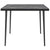 Outsunny Outdoor Dining Table for Four, Square with Marble Effect Tempered Glass Top, Steel Frame, Black