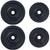 HOMCOM 4pc Durable Gym Barbell Plates Weight Dumbbell Set for Exercise Fitting Gym Body Workout Disc Weight Plate Set 2 x 5kg & 2 x 10kg Black