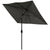 Outsunny 2 x 3(m) Garden Parasol Umbrella, Rectangular Outdoor Market Umbrella Sun Shade with Crank & Push Button Tilt, 6 Ribs, Aluminium Pole