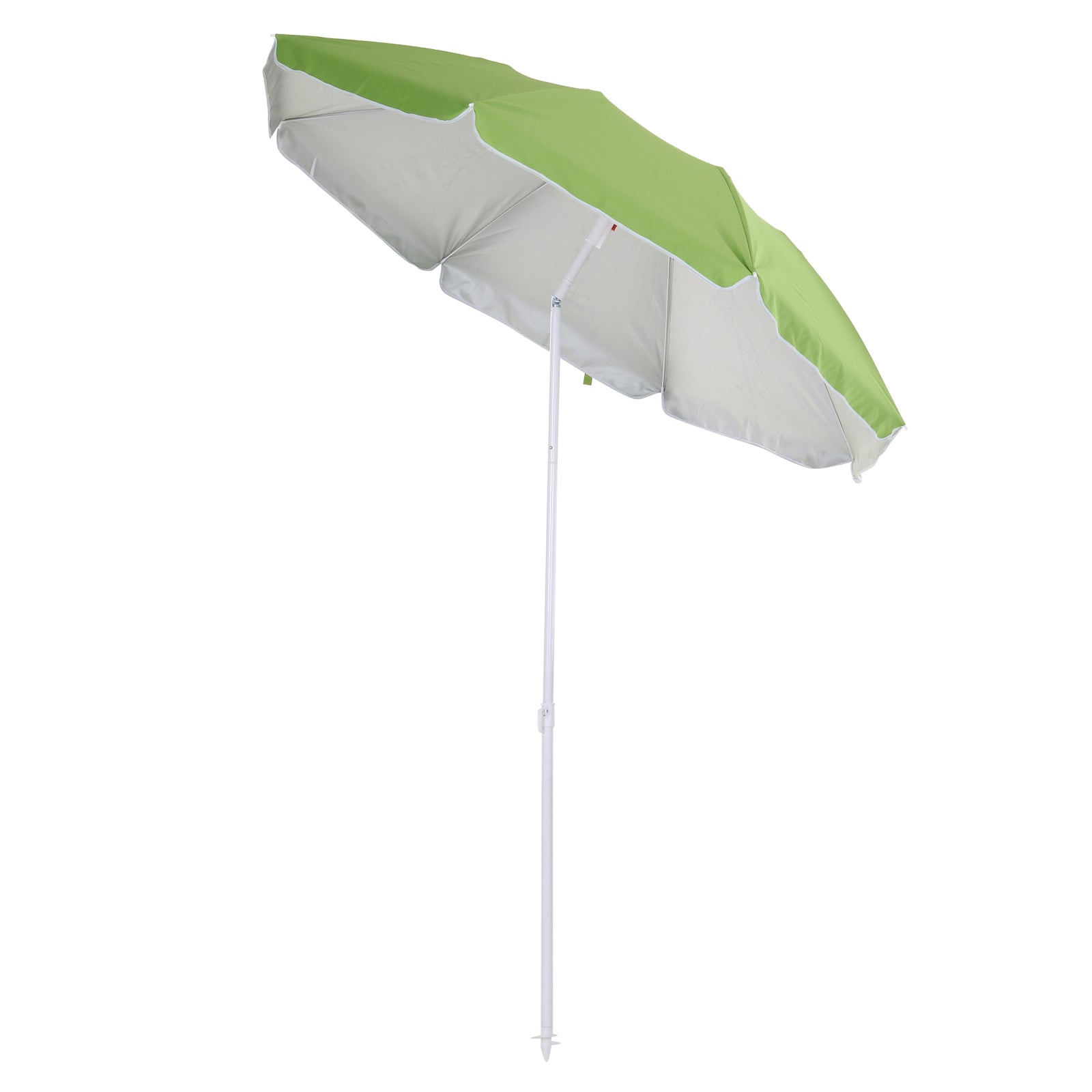 Outsunny Beach Parasol: Tilting Steel Frame for Optimal Shade, UV Protection, Verdant Green