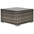 Outsunny Rattan Coffee Table Ready to Use Outdoor Furniture Suitable for Garden Backyard Deep Grey