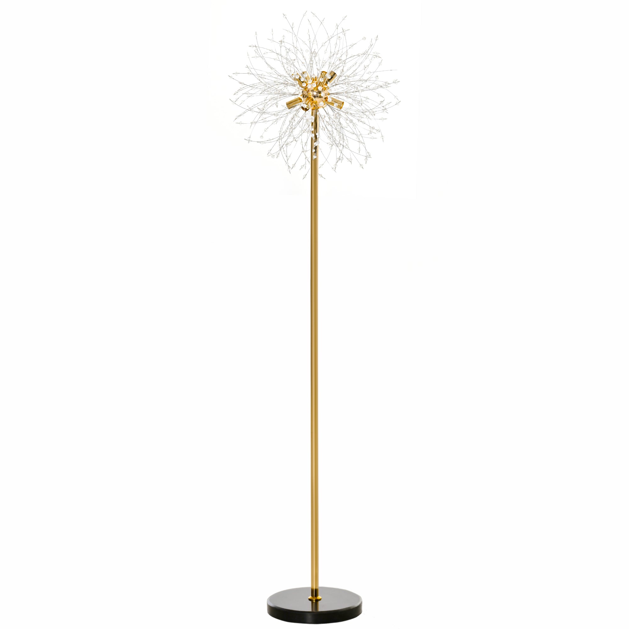 HOMCOM Modern Floor Lamp, Tall Standing Lamp with Dandelion-like Lampshade for Living Room