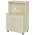 HOMCOM Kitchen Caddy: Mobile Oak-Tone Sideboard with Cabinet & Locking Casters, Microwave Trolley